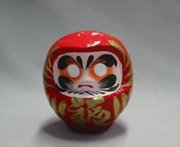 Bild von Daruma, Pappe, handbemalt