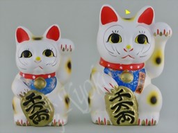Zeige Details für Glückskatze <Manekineko>, Keramik, bemalt Bild von Glückskatze <Manekineko>, Keramik, bemalt