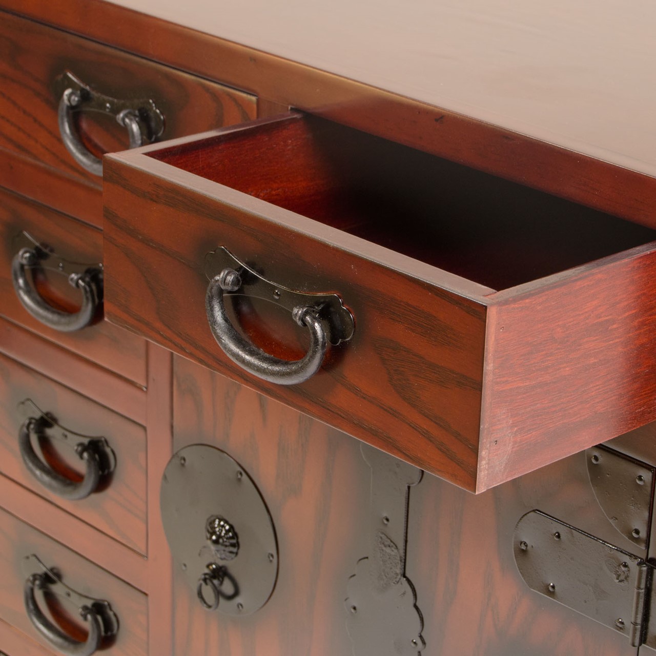 kleine japanische kommode mit 3 Schubkaesten-Japanshop, japanische