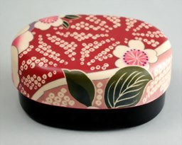 Bild von Lunchbox "Nunobari" pink, 13,5x9x6,5 cm