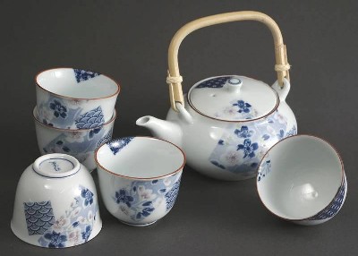 Kyo Yuzen, 6-teilig, 460 ml-Japanshop, japanische Einrichtung, Shoji